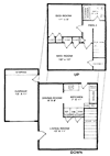 2 Bedroom/1 Bathroom Duplex